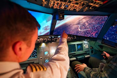 120-минутный испытательный полет на авиасимуляторе Boeing B747 в Кельне